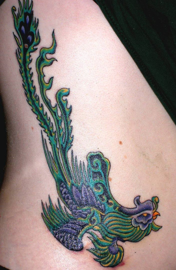 nice phoenix tattoo - good for temporary and removal-281