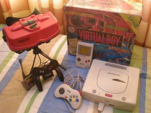 virtual boy gameboy box caja sega saturn console white blanca