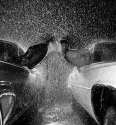 kissing in the rain