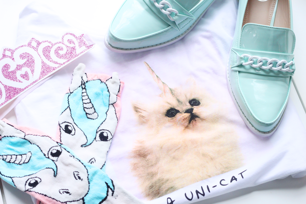 A photo of Unicorn themed presents