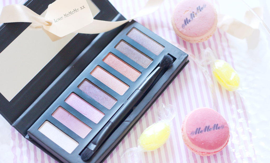 Swatches of the MeMeMe Cosmetics Soft Rose Eyeshadow