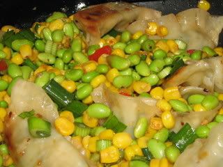 Veg. Times Vegetable Gyoza w/Edamame Soycatash