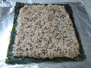 Nori with brown rice &amp; sesame seeds