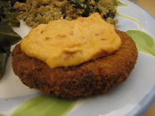MS Chick Patty w/Roasted Red Pepper Hummus