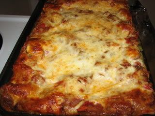 Veg Lasagna out of the oven