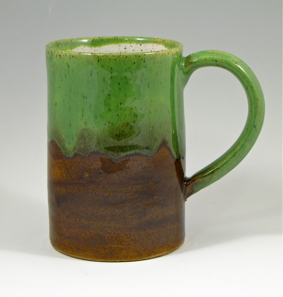 20 Ounce Mug:  Green and Coffee