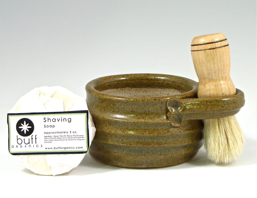 RSE and Buff Organics Shaving Mug and Soap Collab:: Stone