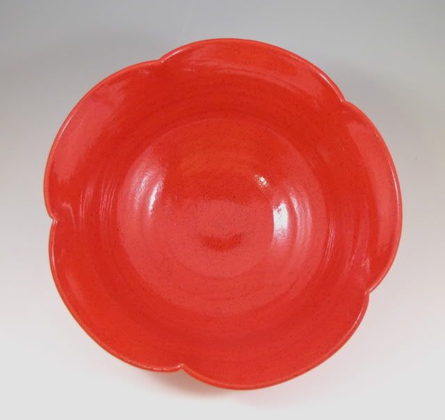 Petal Fruit/Serving Bowl in Red