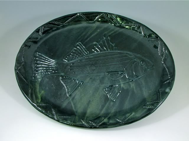 Cool and Quiet Fish:  Large Striped Bass Serving Platter