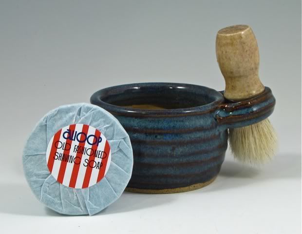 Shave mug and soap collab in Floating Blue- Alioop and RSE