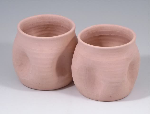 Squishy cup semi-custom!  You pick glazes on a pair of cups