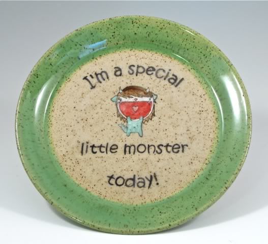 Special Little Monster plate