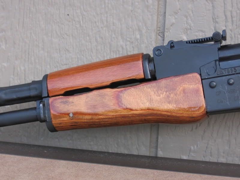 If you're wondering about refinishing the AK's wood... Springfield XD
