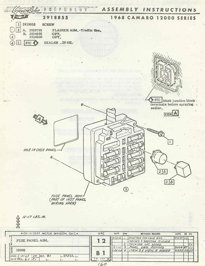 HELP - 1968 Fuse panel / block picture? - Team Camaro Tech