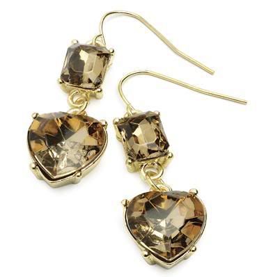 Topaz Crystal Heart Drop Earrings Pictures, Images and Photos