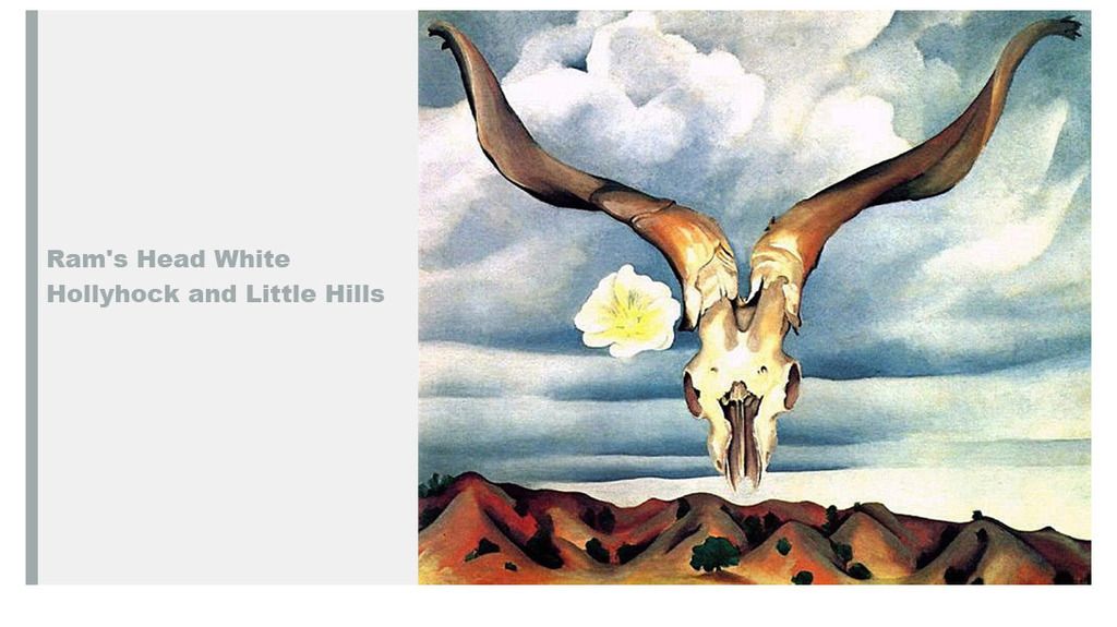 Ram's Head White Hollyhock and Little Hills