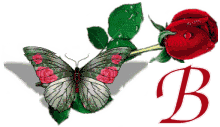 Rose Butterfly Alphabet flower animated alphabet alpha glitter letter