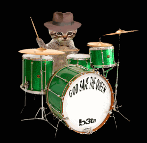 Kitty cat drummer animated gif Pictures, Images and Photos
