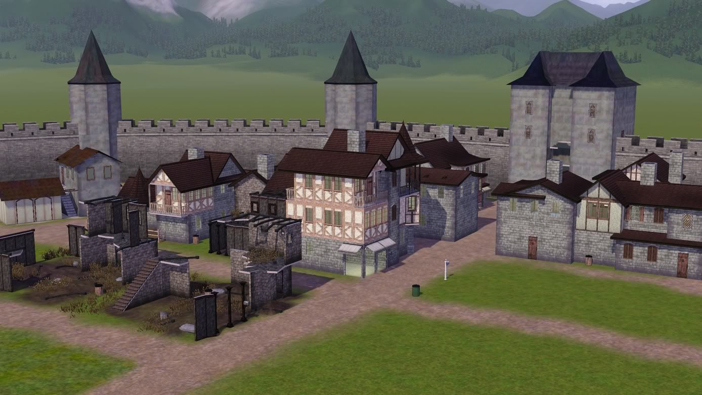Distant Village Sims Medieval