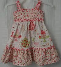 Strawberry Picnic Dress- Size 3- Ready to Ship!