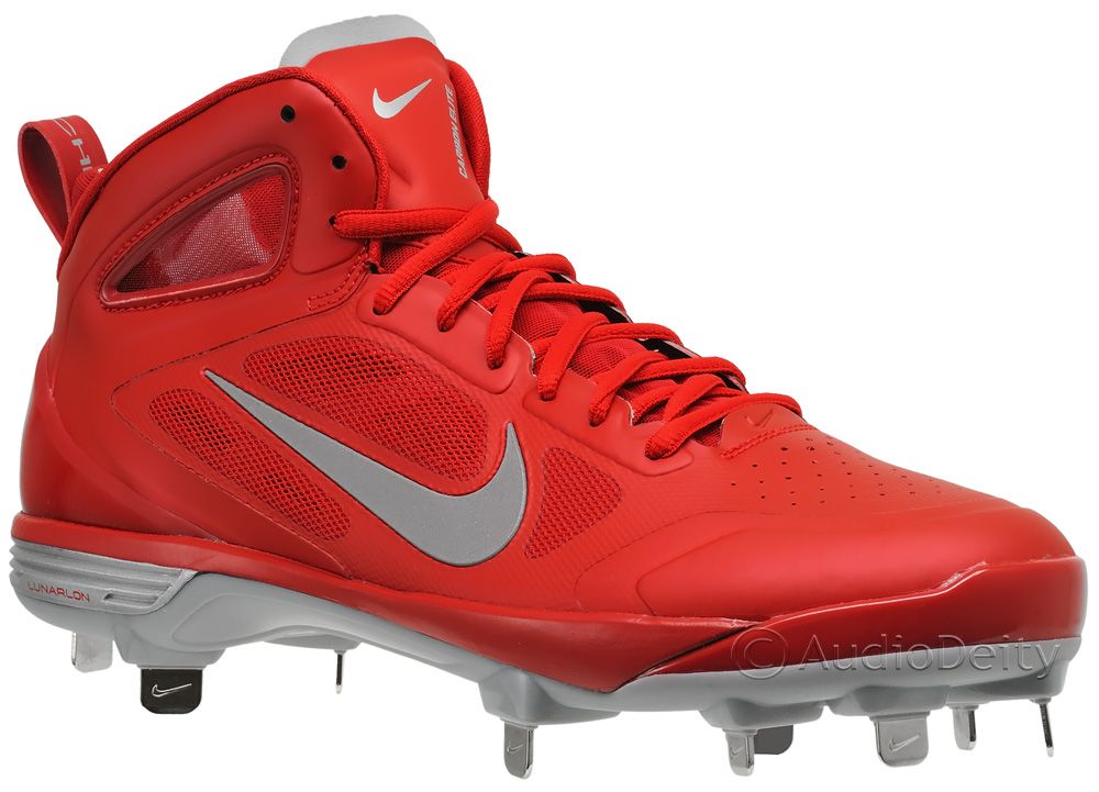 red and white nike baseball cleats