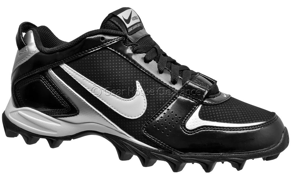 New NIKE Land Shark Legacy Low Mens Football Cleats Black / White