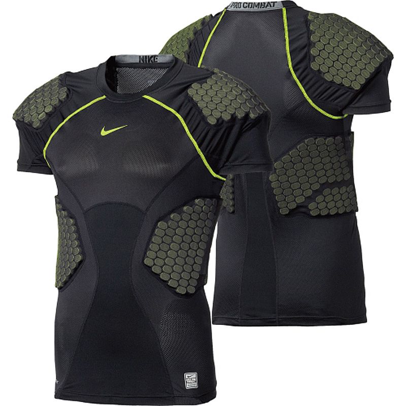 New 75 NIKE Pro Combat 4Pad Football Shirt Foam Padded Compression