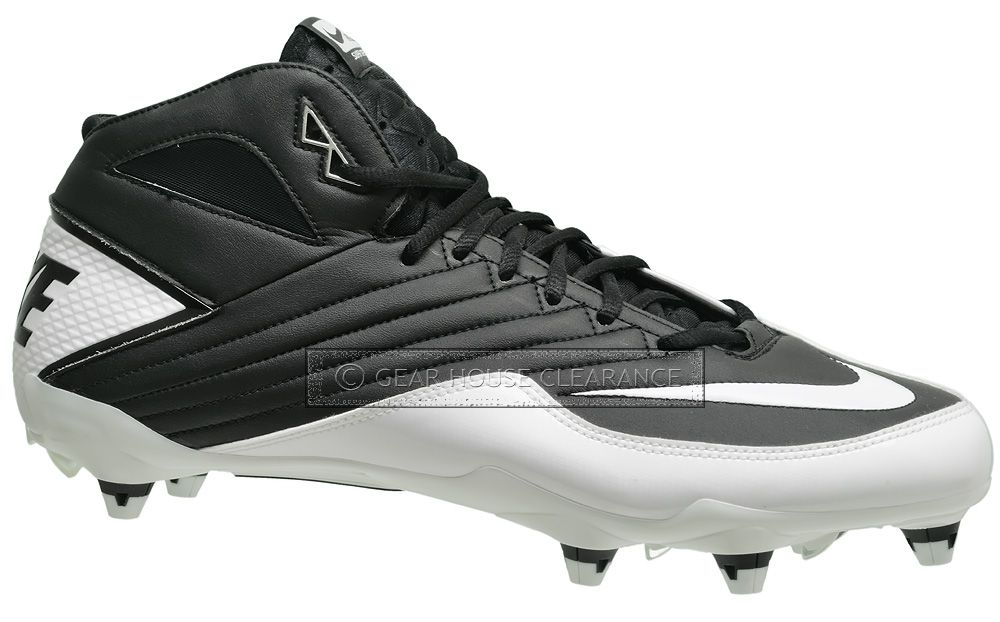 black and white nike football cleats