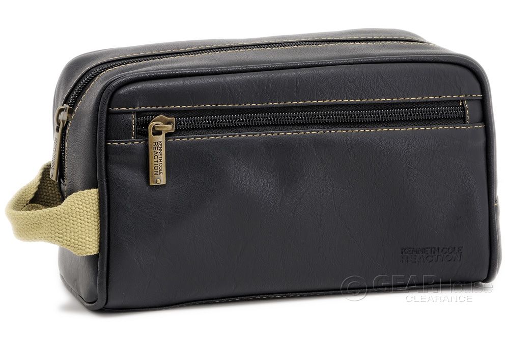 kenneth cole leather toiletry bag