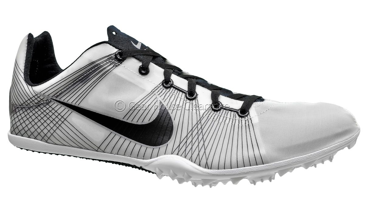 white nike distance spikes