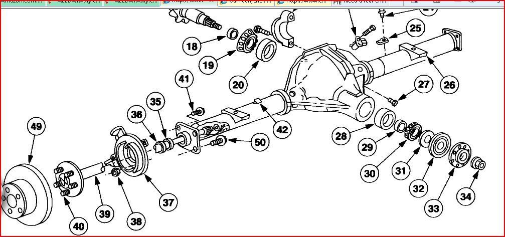 2000 ford ranger rear suspension diagram