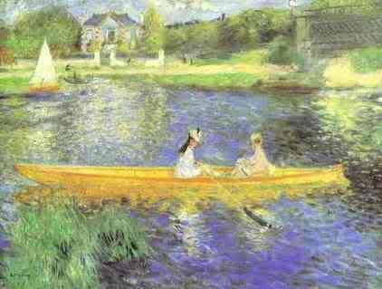 Boating On The Seine By Renoir. Renoir - Banks of the Seine at