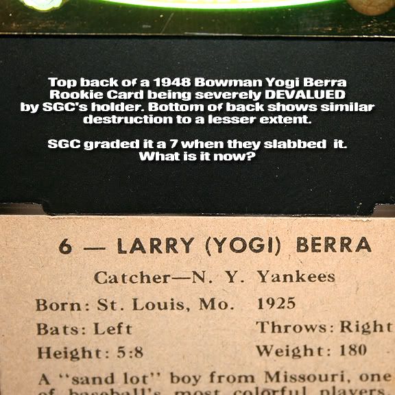 Yogi Berra Rookie Wrecked by SGC Holder