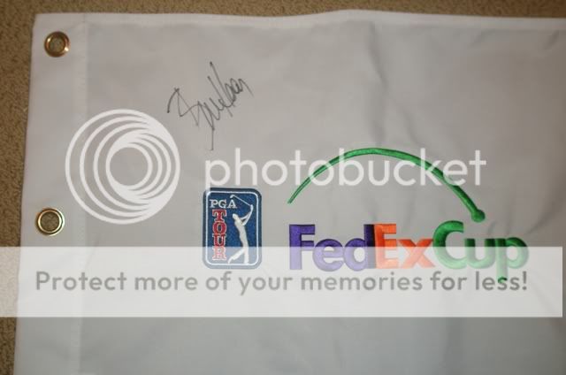 BILL HAAS SIGNED AUTOGRAPH FEDEX CUP GOLF FLAG *2011 CHAMP*  