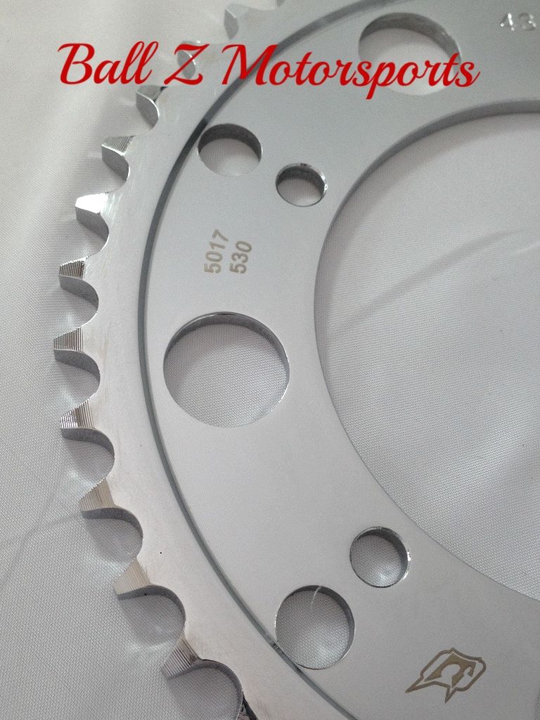 08-17 Hayabusa GSXR 1000 SV1000 Chrome Steel 45 th tooth 530 Pitch Rear Sprocket
