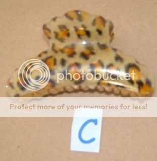 Animal Print Hair Extensions Claw/Clamp Leopard Print  