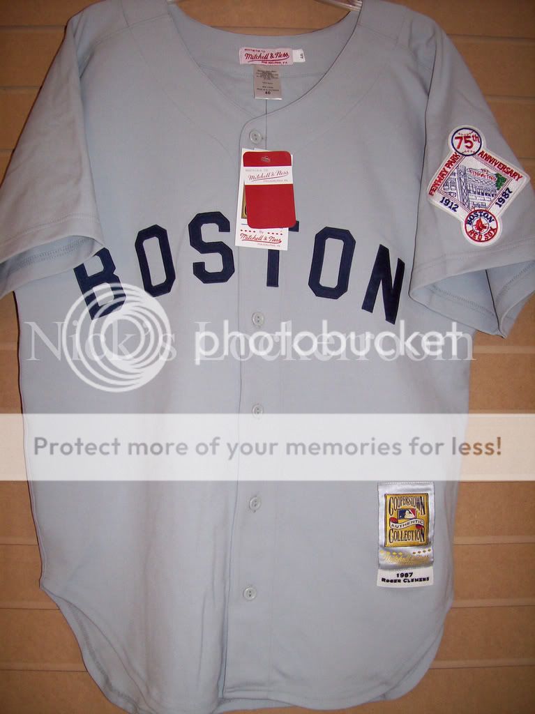   Mitchell & Ness 1987 Boston Red Sox Roger Clemens Throwback Jersey 52