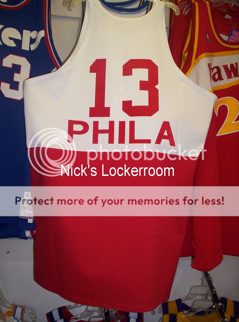 AUTHENTIC Mitchell & Ness 1966 Phila Sixers Wilt Chamberlain Throwback 