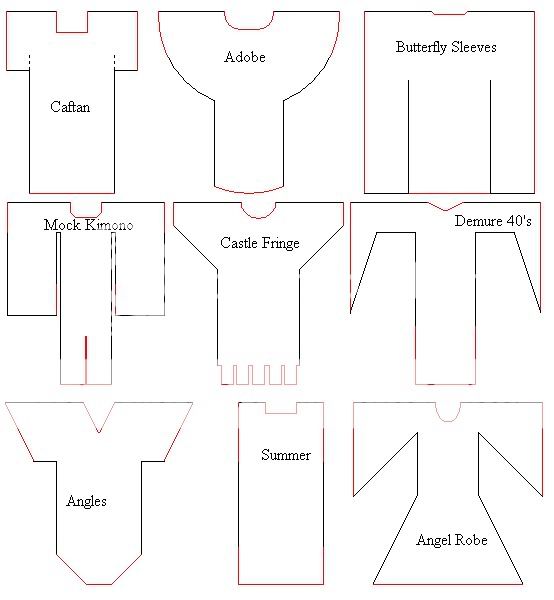 These Are All Various Nightgown Patterns. Have Fun! Be Creative! The ...