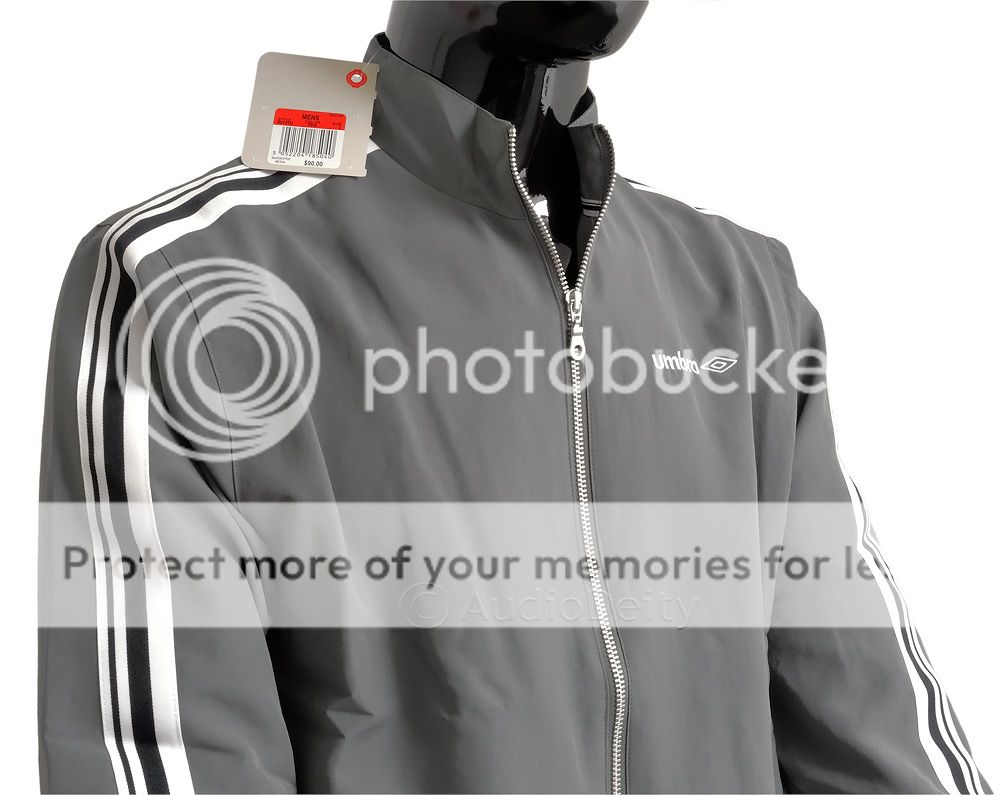 umbro soccer lion men s track suit gray jacket black pants high