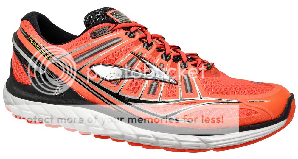 New $160 Brooks Transcend Mens Running Shoes - Orange / Black | eBay