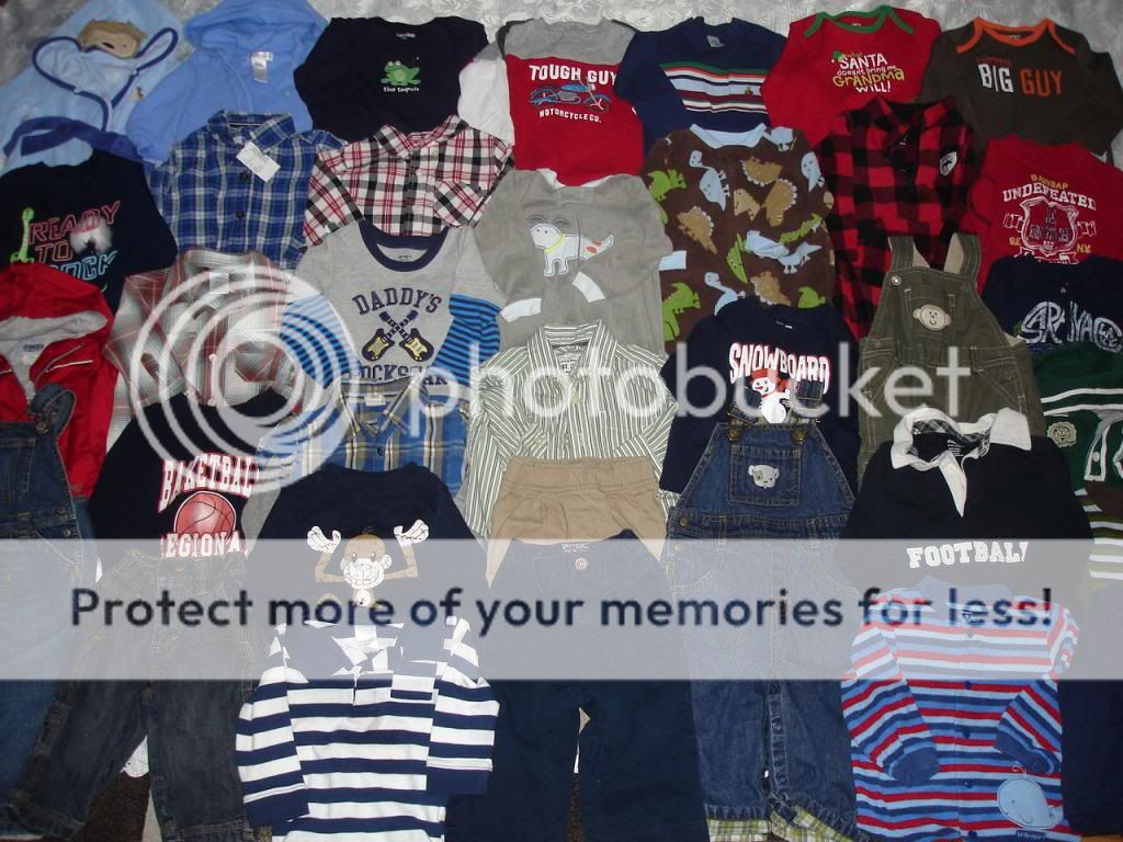Huge 35 PC Baby Boy Clothes Lot Sz 6 9 12 mos Brand Names Carter's Gymboree